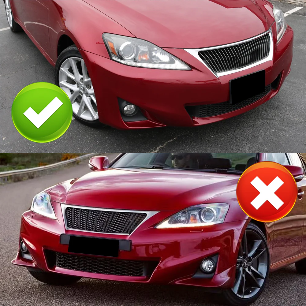 For 2011-2013 Lexus IS250 IS350 Carbon Look Front Bumper Body Splitter Spoiler Lip 3PCS - Image 6