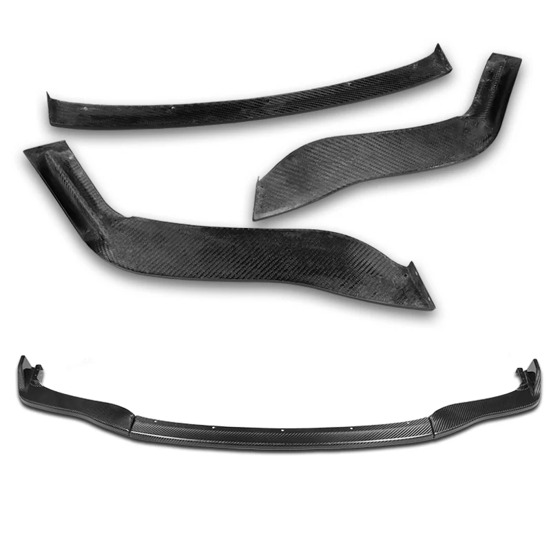 For 2011-2013 Lexus IS250 IS350 Real Carbon Fiber Front Bumper Body Splitter Spoiler Lip 3PCS - Image 4