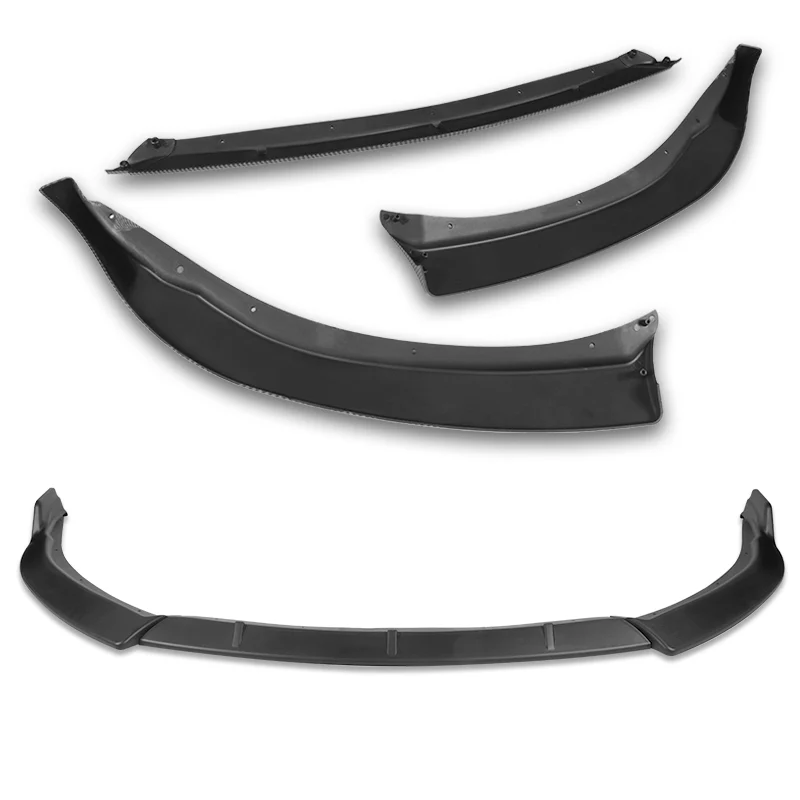 For 2014-2016 Toyota Corolla Base L/LE Model Matte Black Front Bumper Body Splitter Spoiler Lip 3PCS - Image 3