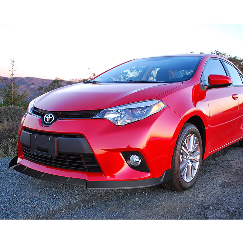 For 2014-2016 Toyota Corolla Base L/LE Model Matte Black Front Bumper Body Splitter Spoiler Lip 3PCS - Image 5