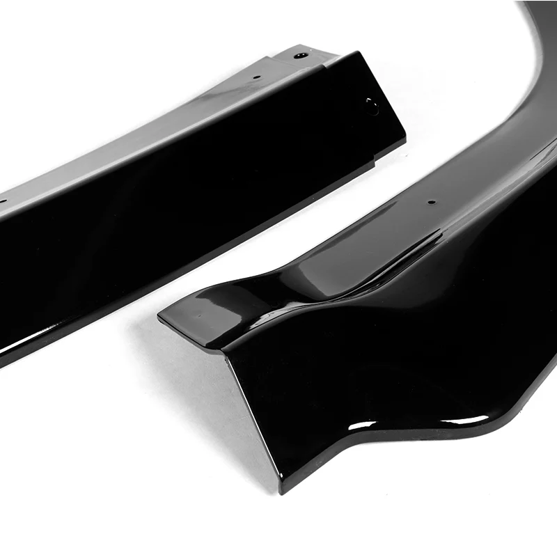 For 2011-2014 Dodge Charger SRT Painted Black Front Bumper Body Splitter Spoiler Lip 3PCS - Image 2