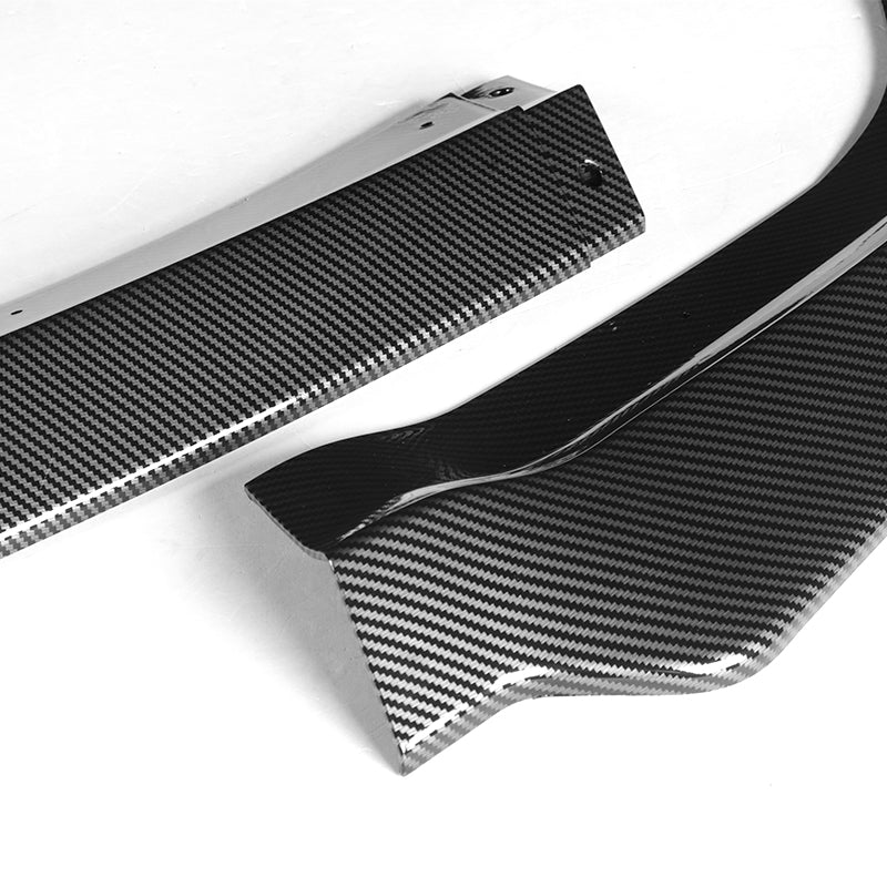 For 2011-2014 Dodge Charger SRT Carbon Look Front Bumper Body Splitter Spoiler Lip 3PCS - Image 2