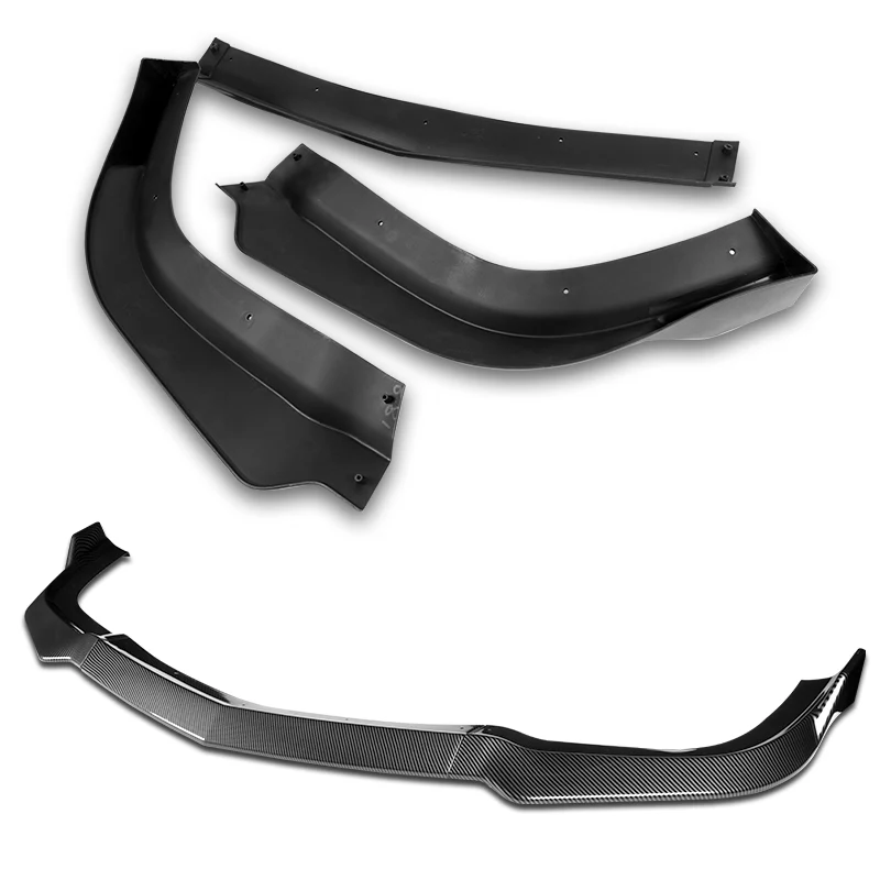 For 2011-2014 Dodge Charger SRT Carbon Look Front Bumper Body Splitter Spoiler Lip 3PCS - Image 3