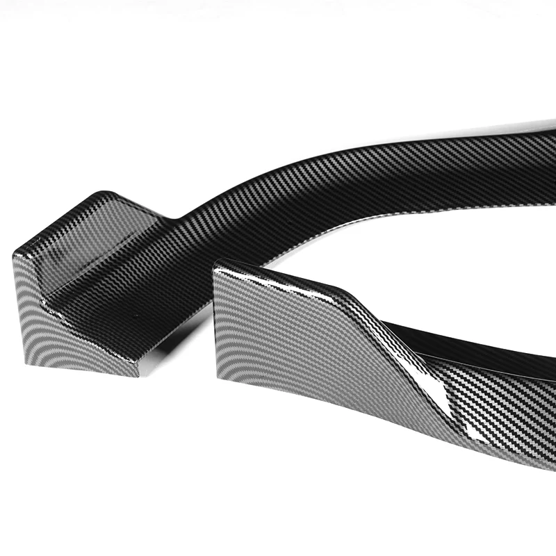 For 2011-2014 Dodge Charger SRT Carbon Look Front Bumper Body Splitter Spoiler Lip 3PCS - Image 4