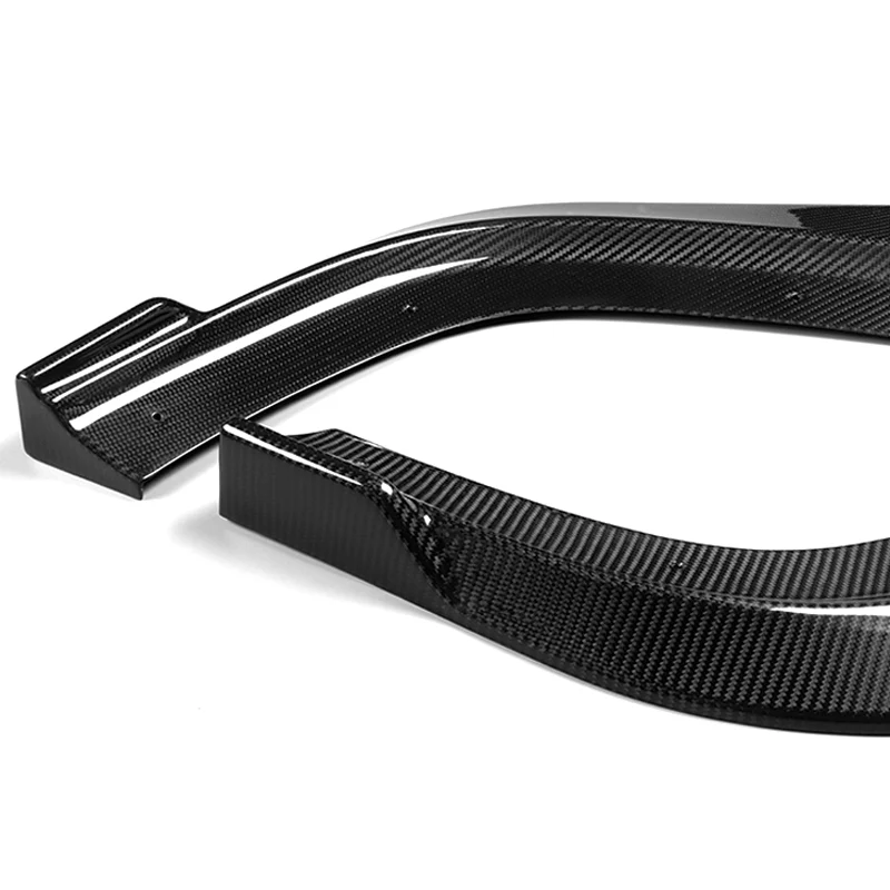 For 2011-2014 Dodge Charger SRT Real Carbon Fiber Front Bumper Body Splitter Spoiler Lip 3PCS - Image 3