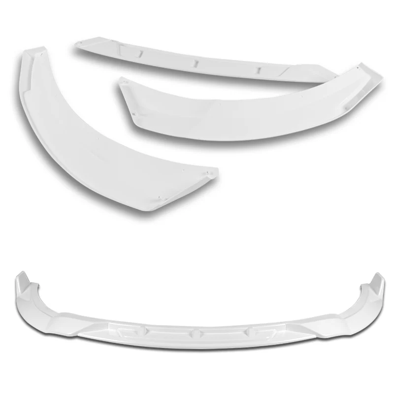 For 2011-2014 Hyundai Sonata STP-Style Painted White Sport Front Bumper Body Splitter Spoiler Lip 3PCS - Image 4
