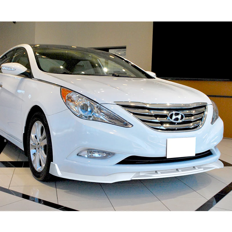 For 2011-2014 Hyundai Sonata STP-Style Painted White Sport Front Bumper Body Splitter Spoiler Lip 3PCS - Image 5