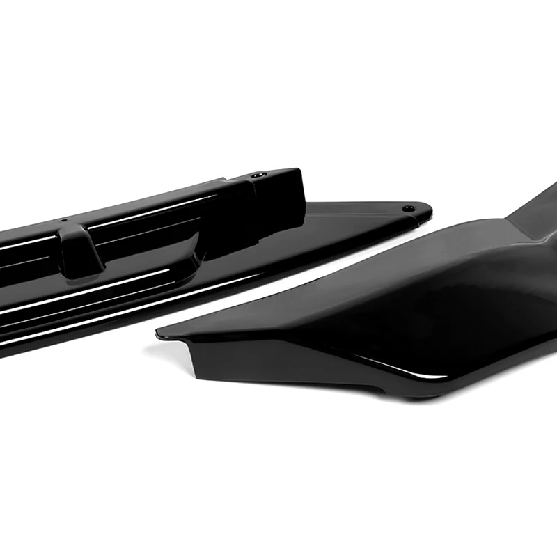 For 2011-2014 Hyundai Sonata STP-Style Painted Black Sport Front Bumper Body Splitter Spoiler Lip 3PCS - Image 2