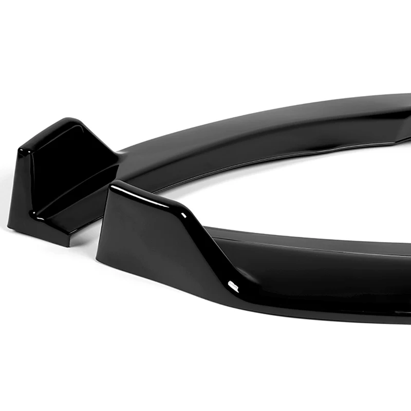 For 2011-2014 Hyundai Sonata STP-Style Painted Black Sport Front Bumper Body Splitter Spoiler Lip 3PCS - Image 4