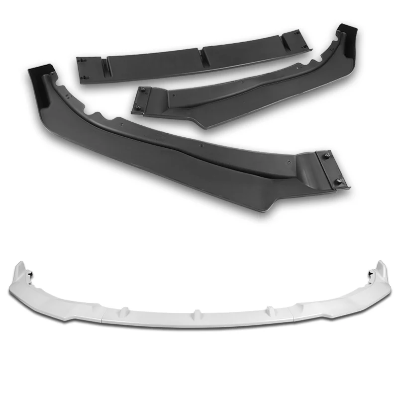 For 2011-2017 Honda Odyssey CK-Style Painted White Sport Front Bumper Body Splitter Spoiler Lip 3PCS - Image 4
