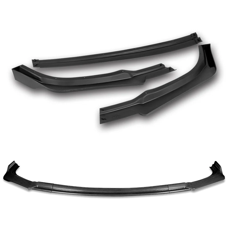 For 2011-2015 Toyota Sienna MP-Style Carbon Look Front Bumper Body Splitter Spoiler Lip 3PCS - Image 3