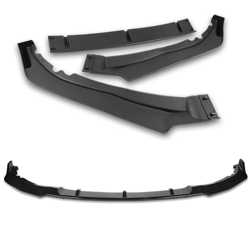 For 2011-2017 Honda Odyssey CK-Style Painted Black Sport Front Bumper Body Splitter Spoiler Lip 3PCS - Image 4