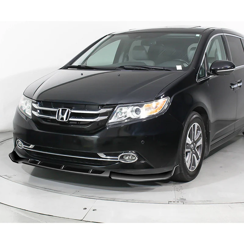 For 2011-2017 Honda Odyssey CK-Style Painted Black Sport Front Bumper Body Splitter Spoiler Lip 3PCS - Image 5