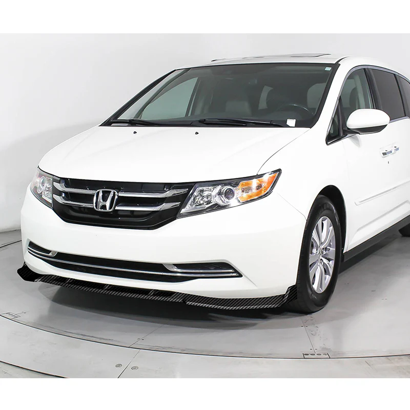For 2011-2017 Honda Odyssey CK-Style Carbon Look Sport Front Bumper Body Splitter Spoiler Lip 3PCS - Image 5