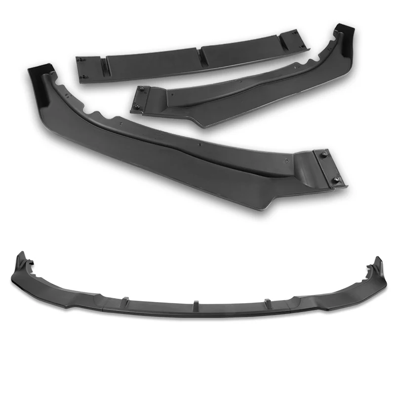 For 2011-2017 Honda Odyssey CK-Style Matte Black Sport Front Bumper Body Splitter Spoiler Lip 3PCS - Image 4