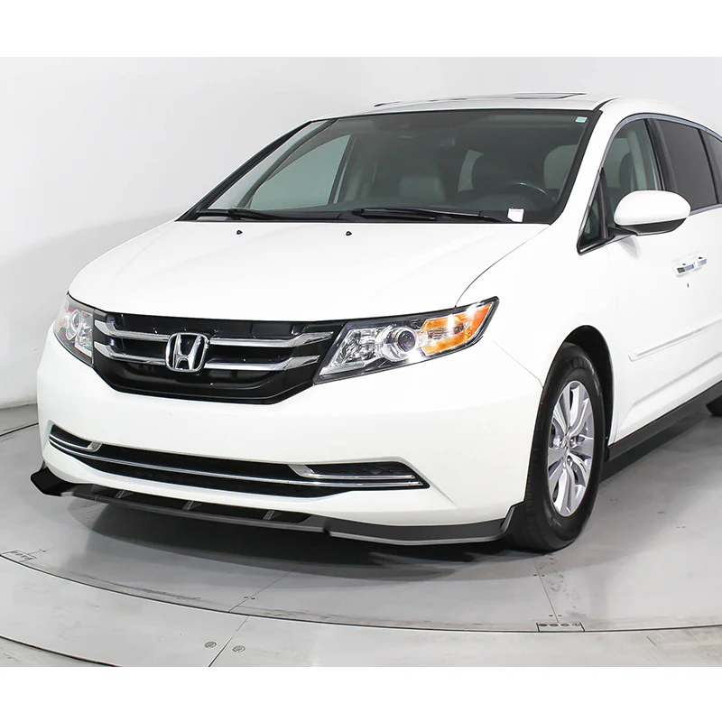 For 2011-2017 Honda Odyssey CK-Style Matte Black Sport Front Bumper Body Splitter Spoiler Lip 3PCS - Image 5