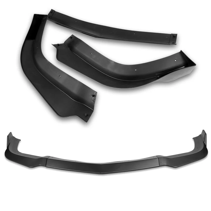 For 2011-2014 Dodge Charger SRT Matte Black Front Bumper Body Splitter Spoiler Lip 3PCS - Image 4