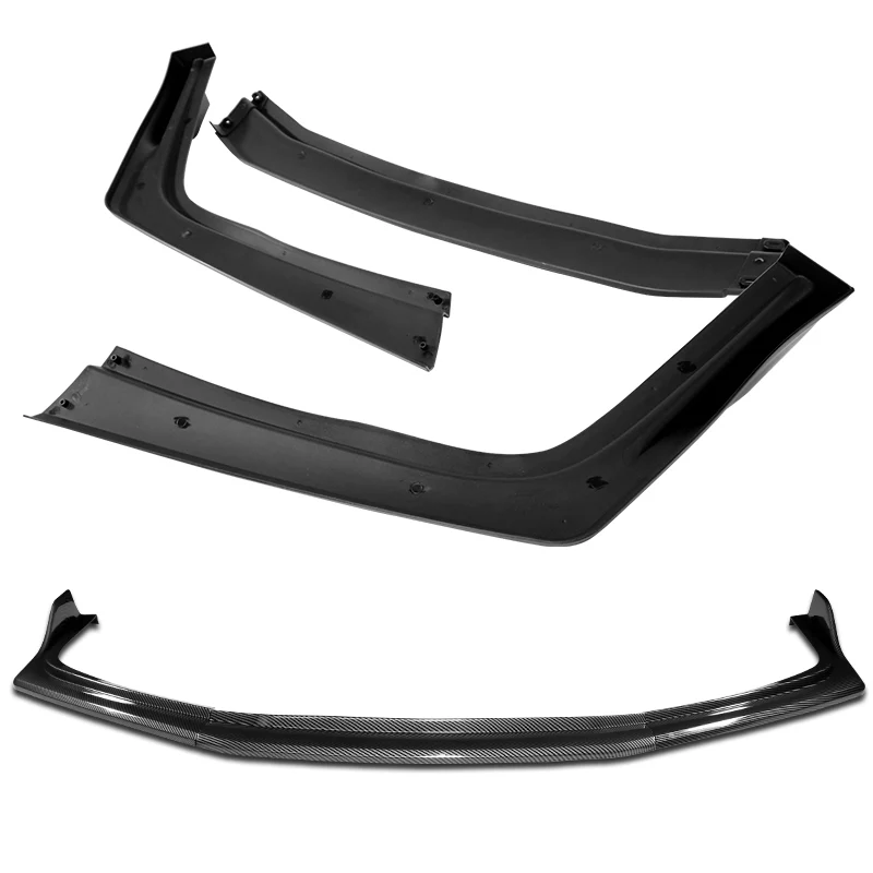 For 2012-2014 Toyota Camry SE Carbon Look Front Bumper Body Splitter Spoiler Lip 3PCS - Image 4
