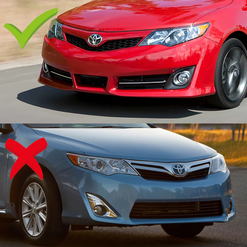 For 2012-2014 Toyota Camry SE Carbon Look Front Bumper Body Splitter Spoiler Lip 3PCS - Image 6