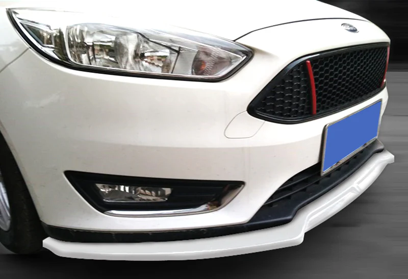 For 2012-2018 Ford Focus Painted White Front Bumper Body Splitter Spoiler Lip 3PCS - Image 6