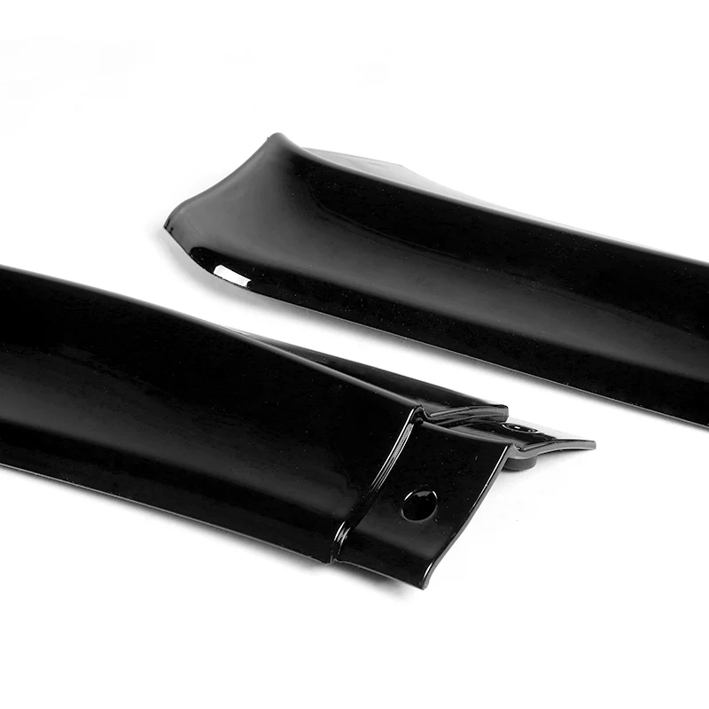 For 2013-2015 Honda Civic 4DR Painted Black Aero-Style Front Bumper Body Splitter Spoiler Lip 3PCS - Image 2