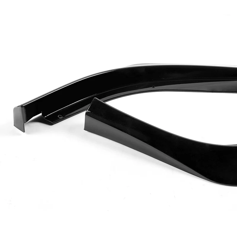 For 2013-2015 Honda Civic 4DR Painted Black Aero-Style Front Bumper Body Splitter Spoiler Lip 3PCS - Image 4