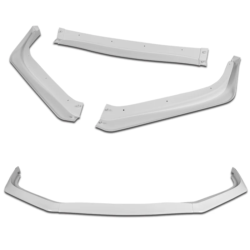 For 2013-2015 Honda Civic 4DR Painted White Aero-Style Front Bumper Body Splitter Spoiler Lip 3PCS - Image 4
