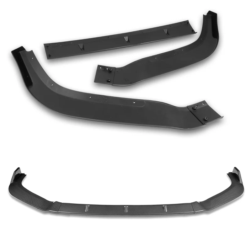 For 2013-2015 Nissan Altima Sedan Carbon Look Front Bumper Body Splitter Spoiler Lip 3PCS - Image 3