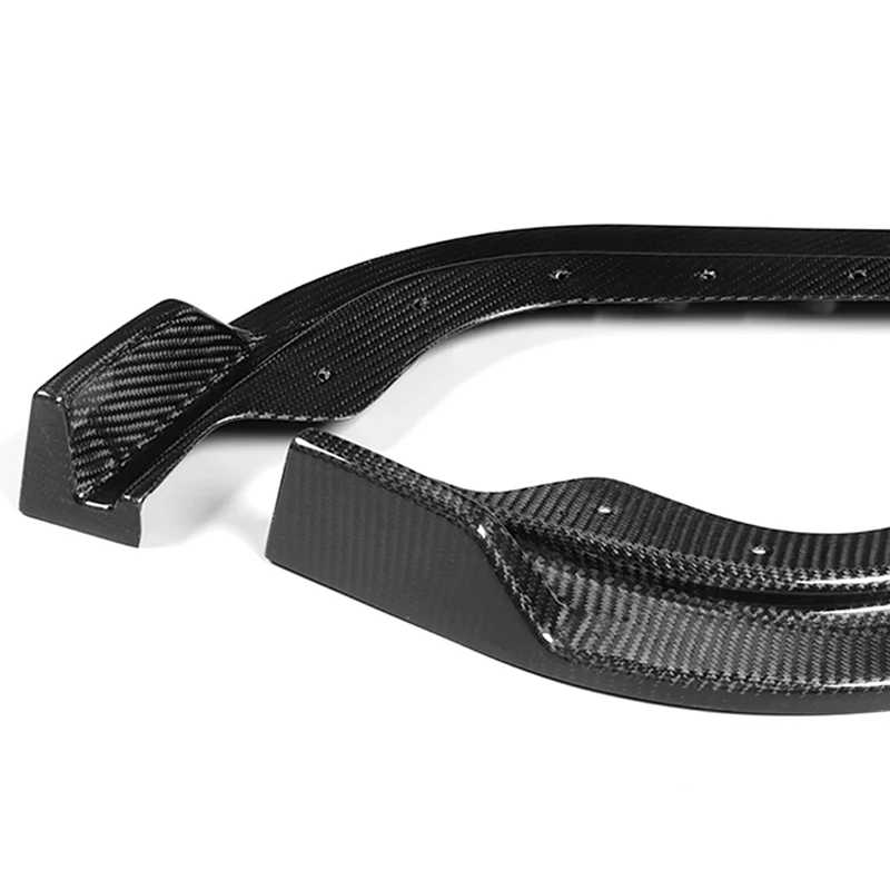 For 2008-2013 Infiniti G37 Coupe Real Carbon Fiber Front Bumper Body Splitter Spoiler Lip 3PCS - Image 2