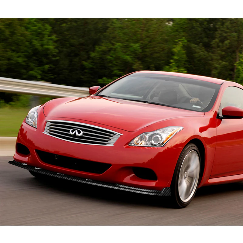 For 2008-2013 Infiniti G37 Coupe Real Carbon Fiber Front Bumper Body Splitter Spoiler Lip 3PCS - Image 5