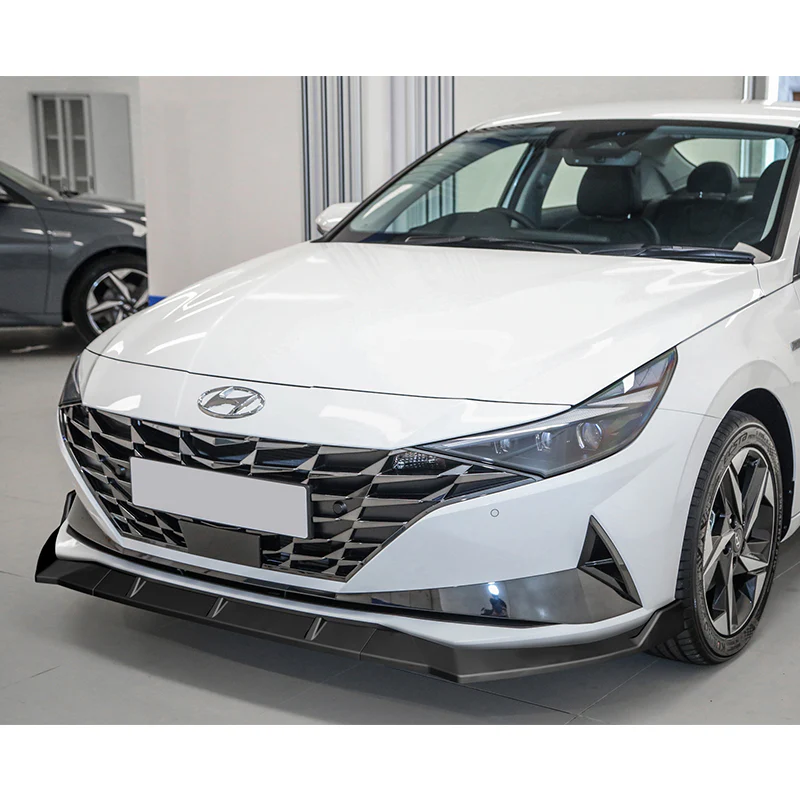 For 2021-2023 Hyundai Elantra Matte Black Front Bumper Body Splitter Spoiler Lip 3PCS - Image 5