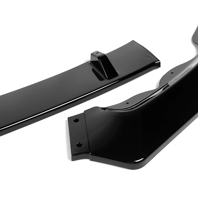 For 2013-2016 Ford Fusion Mondeo Painted Black Front Bumper Body Splitter Spoiler Lip 3PCS - Image 2