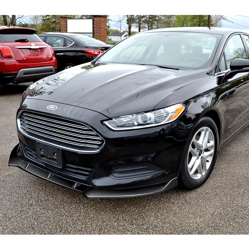 For 2013-2016 Ford Fusion Mondeo Painted Black Front Bumper Body Splitter Spoiler Lip 3PCS - Image 5