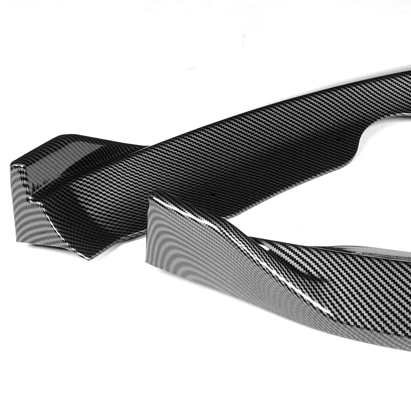 For 2013-2016 Ford Fusion Mondeo Carbon Look Front Bumper Body Splitter Spoiler Lip 3PCS - Image 2