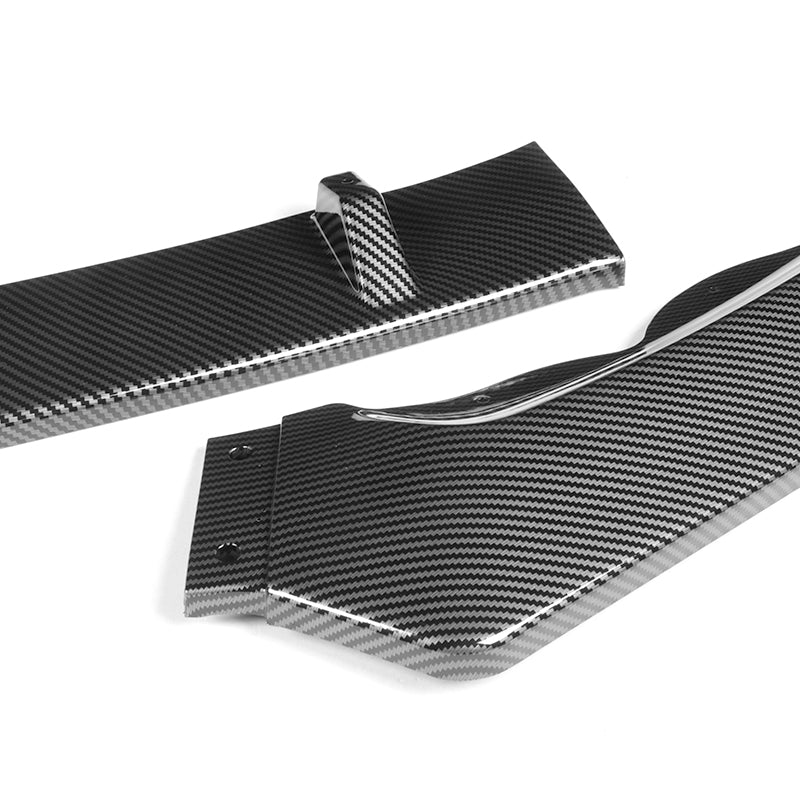 For 2013-2016 Ford Fusion Mondeo Carbon Look Front Bumper Body Splitter Spoiler Lip 3PCS - Image 4
