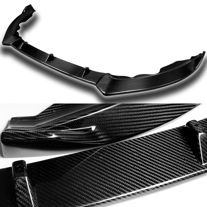 For 2013-2016 Ford Fusion Mondeo Carbon Fiber Front Bumper Body Splitter Spoiler Lip 3PCS - Image 2