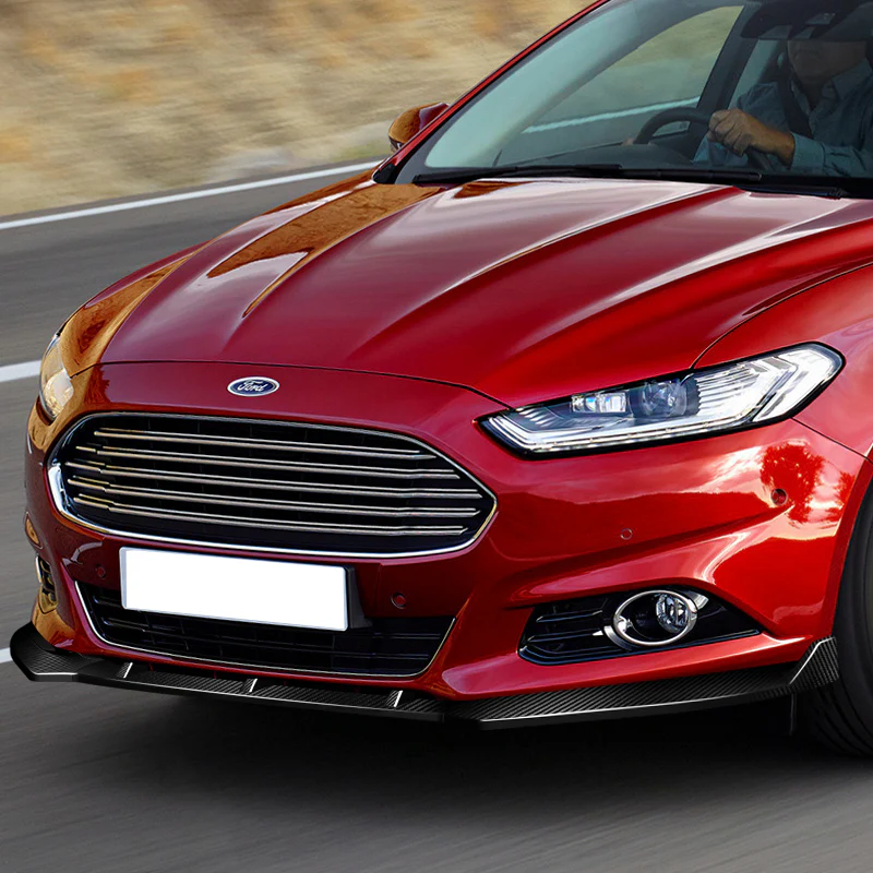 For 2013-2016 Ford Fusion Mondeo Carbon Fiber Front Bumper Body Splitter Spoiler Lip 3PCS - Image 5