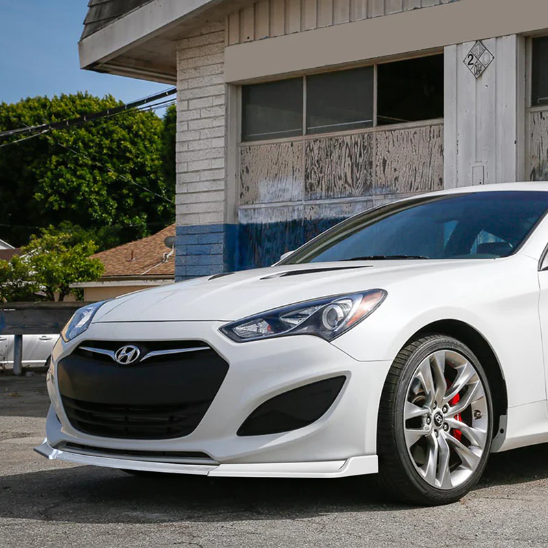 For 2013-2016 Hyundai Genesis Coupe Painted White KS-Style Front Bumper Body Splitter Spoiler Lip 3PCS - Image 5