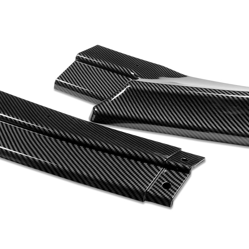 For 2013-2016 Hyundai Genesis Coupe Carbon Look KS-Style Front Bumper Body Splitter Spoiler Lip 3PCS - Image 3