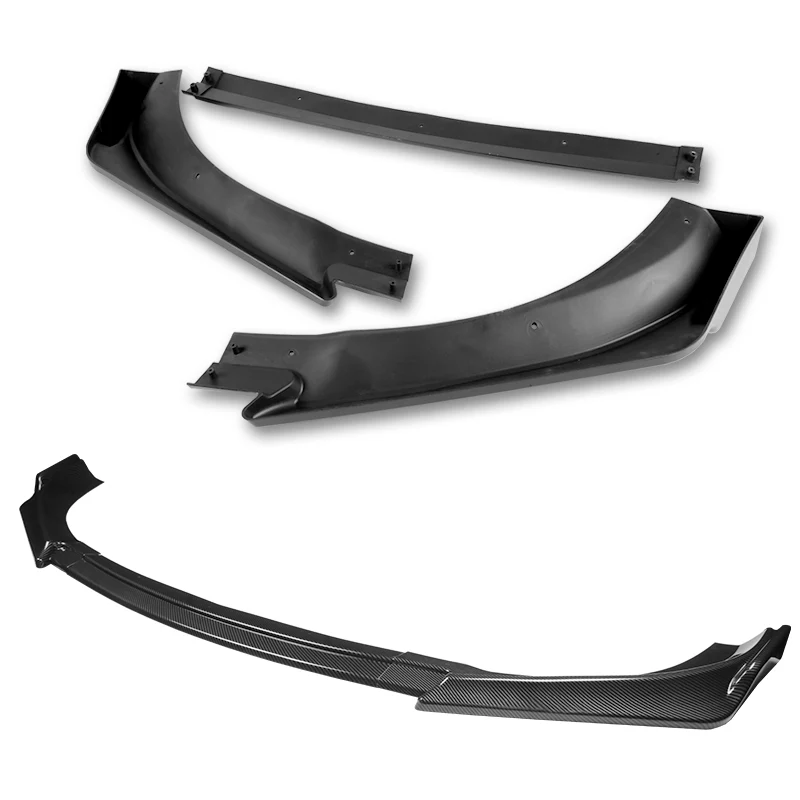 For 2013-2016 Hyundai Genesis Coupe Carbon Look KS-Style Front Bumper Body Splitter Spoiler Lip 3PCS - Image 4