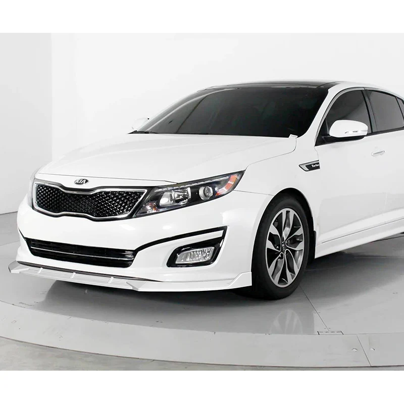 For 2014-2015 Kia Optima STP-Style Painted White Front Bumper Body Splitter Spoiler Lip 3PCS - Image 5