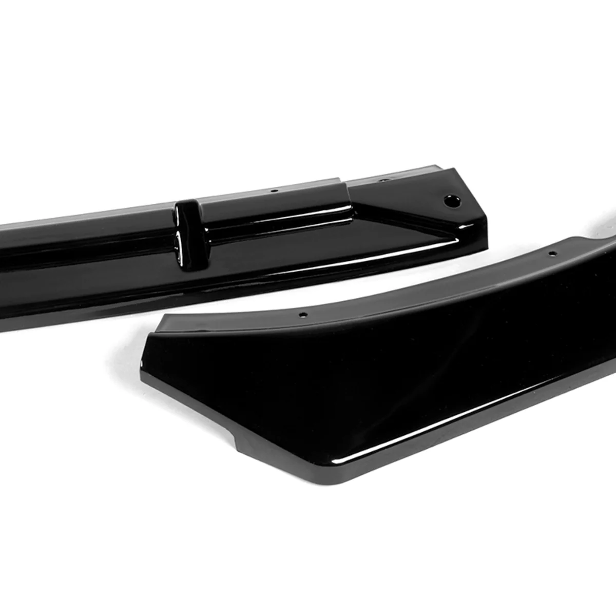 For 2014-2015 Kia Optima STP-Style Painted Black Front Bumper Body Splitter Spoiler Lip 3PCS - Image 2