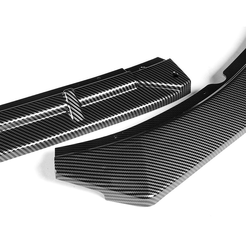 For 2014-2015 Kia Optima STP-Style Carbon Look Front Bumper Body Splitter Spoiler Lip 3PCS - Image 2