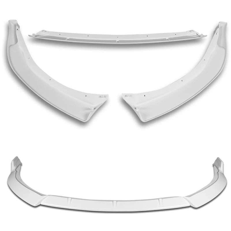 For 2014-2016 Toyota Corolla Base L/LE Model Painted White Front Bumper Body Splitter Spoiler Lip 3PCS - Image 4