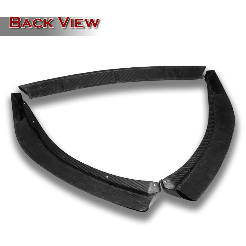 For 2014-2016 Toyota Corolla Base L/LE Model Carbon Fiber Front Bumper Body Splitter Spoiler Lip 3PCS - Image 4