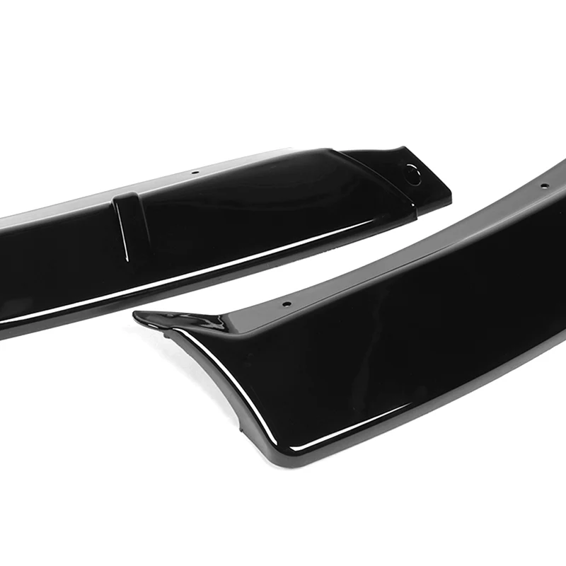 For 2014-2016 Toyota Corolla Base L/LE Model Painted Black Front Bumper Body Splitter Spoiler Lip 3PCS - Image 2