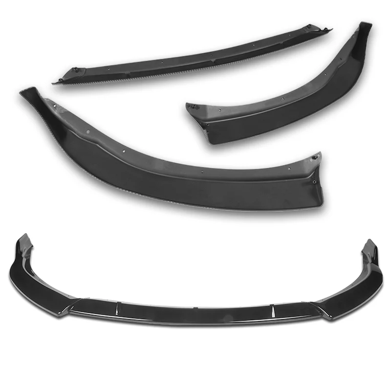 For 2014-2016 Toyota Corolla Base L/LE Model Painted Black Front Bumper Body Splitter Spoiler Lip 3PCS - Image 4