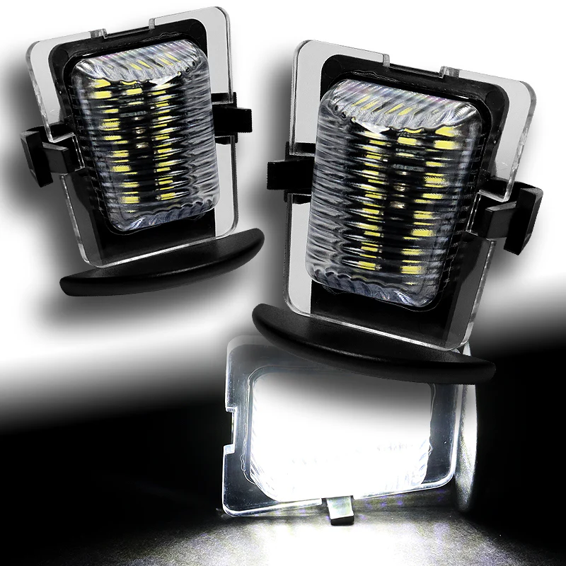 For 2007-2018 Jeep Wrangler JK Xenon White 18-SMD LED 6000K License Plate Lights - Image 4
