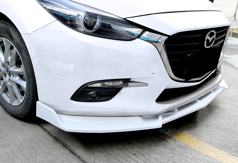 For 2014-2018 Mazda 3 Axela Painted White Front Bumper Body Splitter Spoiler Lip 3PCS - Image 5