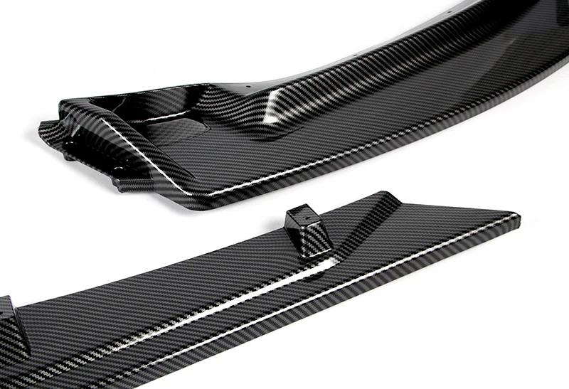 For 2014-2018 Mazda 3 Axela Carbon Look Front Bumper Body Splitter Spoiler Lip 3PCS - Image 2